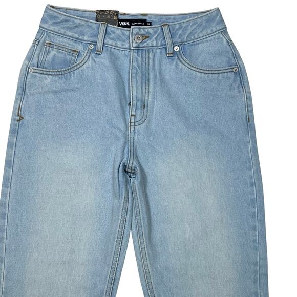 Vans Off the Wall Annabelle Denim Jeans 26x29 Light Wash Blue Straight Fit New - Picture 3 of 11